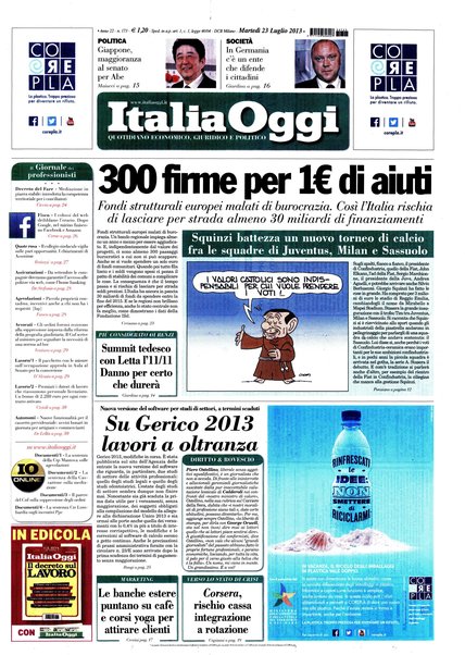 Italia oggi : quotidiano di economia finanza e politica